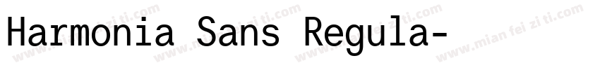 Harmonia Sans Regula字体转换